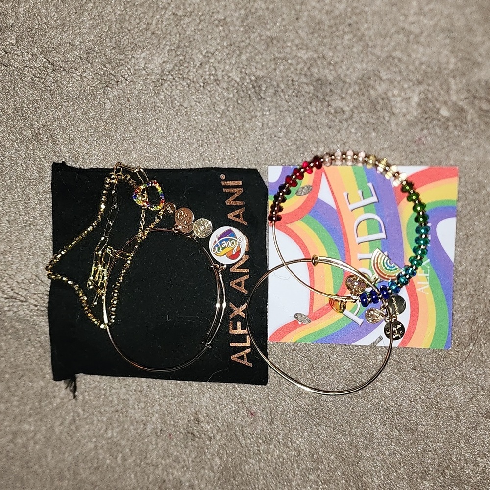 Alex and Ani Pride set of 4 bracelets